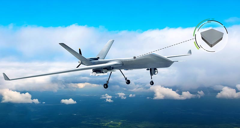Military drone with a 1.2G antenna from Antcom