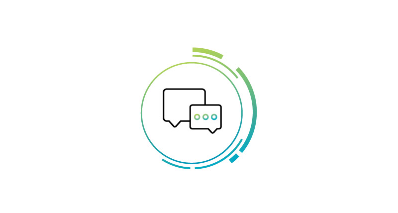 Icon of conversation bubbles